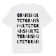 White t-shirt med Granshultet ordlek t-shirt