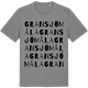 Mid Heather Gray t-shirt med Gransjömåla ordlek t-shirt