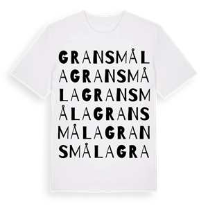 Gransmåla ordlek t-shirt – ekologisk bomull t-shirt från Pinshirt