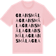 Pink Cotton t-shirt med Gransmåla ordlek t-shirt