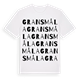 White t-shirt med Gransmåla ordlek t-shirt