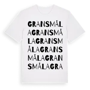 Gransmåla ordlek t-shirt – ekologisk bomull t-shirt från Pinshirt