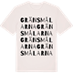 Vintage White t-shirt med Gränsmålarna ordlek t-shirt