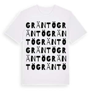 Gräntö ordlek t-shirt – ekologisk bomull t-shirt från Pinshirt