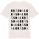 Vintage White t-shirt med Gräsdal ordlek t-shirt