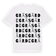 White t-shirt med Gräsgärde ordlek t-shirt