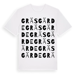 Gräsgärde ordlek t-shirt – ekologisk bomull t-shirt från Pinshirt