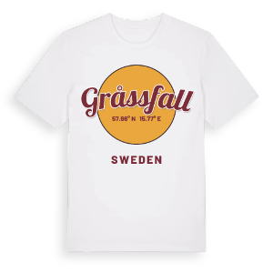 Gråssfall cirkel t-shirt – ekologisk bomull t-shirt från Pinshirt