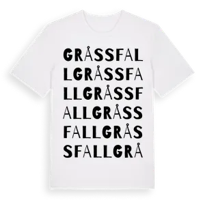 Gråssfall ordlek t-shirt – ekologisk bomull t-shirt från Pinshirt