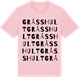 Pink Cotton t-shirt med Gråsshult ordlek t-shirt
