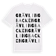 White t-shirt med Grävlingbacken ordlek t-shirt