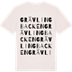Vintage White t-shirt med Grävlingbacken ordlek t-shirt