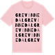 Pink Cotton t-shirt med Grevinnedal ordlek t-shirt