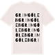 Vintage White t-shirt med Grimgölen ordlek t-shirt