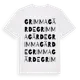 White t-shirt med Grimmagärde ordlek t-shirt