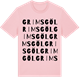 Pink Cotton t-shirt med Grimsgöl ordlek t-shirt