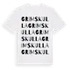 White t-shirt med Grimskulla ordlek t-shirt