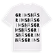 White t-shirt med Grimsnäs ordlek t-shirt