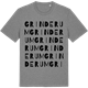 Mid Heather Gray t-shirt med Grinderum ordlek t-shirt