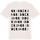 Vintage White t-shirt med Grinderum ordlek t-shirt