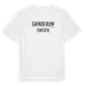 White t-shirt med Grinderum i Sverige t-shirt