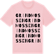 Pink Cotton t-shirt med Grindmossen ordlek t-shirt