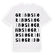 White t-shirt med Grindsbo ordlek t-shirt
