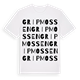 White t-shirt med Gripmossen ordlek t-shirt
