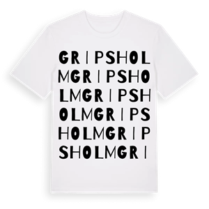 Gripsholm ordlek t-shirt – ekologisk bomull t-shirt från Pinshirt