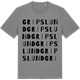 Mid Heather Gray t-shirt med Gripslund ordlek t-shirt