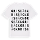 White t-shirt med Grisbäck ordlek t-shirt
