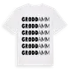 White t-shirt med Groddamm ordlek t-shirt