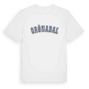 Grönadal college t-shirt – ekologisk bomull t-shirt från Pinshirt