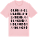 Pink Cotton t-shirt med Grönaholm ordlek t-shirt