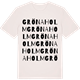Vintage White t-shirt med Grönaholm ordlek t-shirt