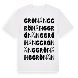 Grönäng ordlek t-shirt – ekologisk bomull t-shirt från Pinshirt