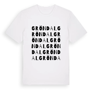 Gröndal ordlek t-shirt – ekologisk bomull t-shirt från Pinshirt