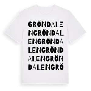 Gröndalen ordlek t-shirt – ekologisk bomull t-shirt från Pinshirt