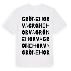 Grönehorva ordlek t-shirt – ekologisk bomull t-shirt från Pinshirt