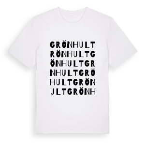 Grönhult ordlek t-shirt – ekologisk bomull t-shirt från Pinshirt