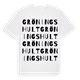 White t-shirt med Gröningshult ordlek t-shirt