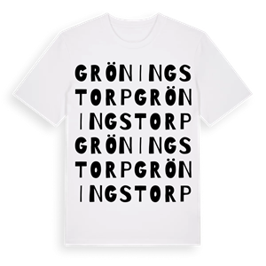 Gröningstorp ordlek t-shirt – ekologisk bomull t-shirt från Pinshirt