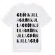 White t-shirt med Grönkulla ordlek t-shirt
