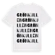 White t-shirt med Grönkullen ordlek t-shirt