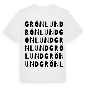 Grönlund ordlek t-shirt – ekologisk bomull t-shirt från Pinshirt