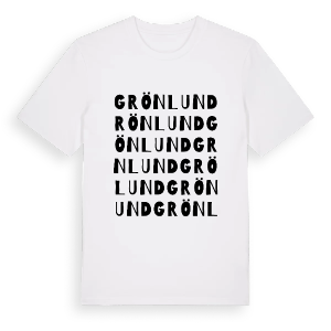 Grönlund ordlek t-shirt – ekologisk bomull t-shirt från Pinshirt
