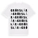 White t-shirt med Grönskåra ordlek t-shirt