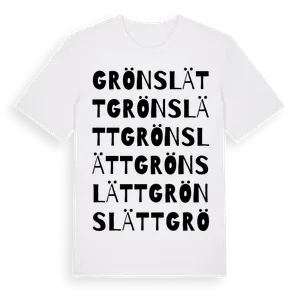 Grönslätt ordlek t-shirt – ekologisk bomull t-shirt från Pinshirt