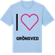 Blue Soul t-shirt med Jag älskar Grönsved t-shirt stort tryck