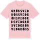 Pink Cotton t-shirt med Grönsved ordlek t-shirt